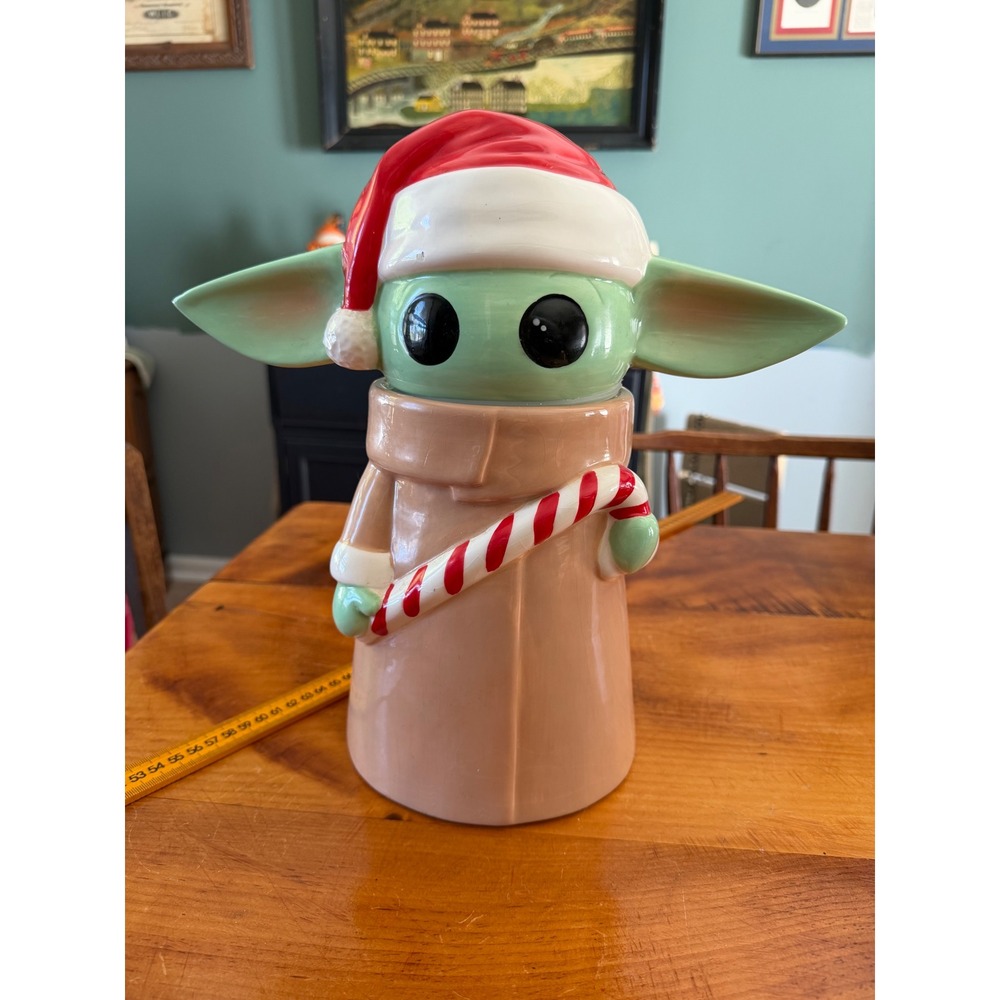Star Wars Grogu Santa Hat Christmas Cookie Jar Zrike Brands The Child Holiday